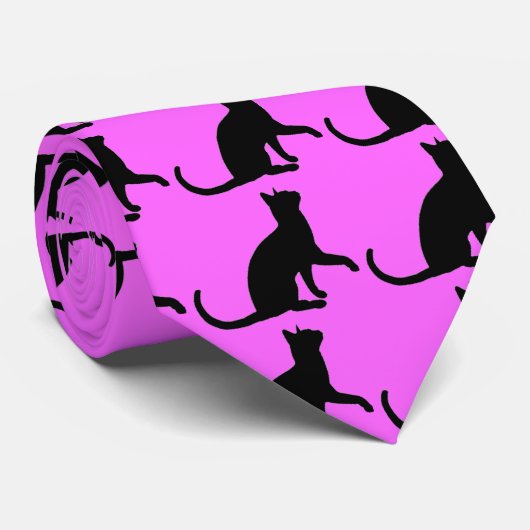 Cravate de chat noir (Roulé)