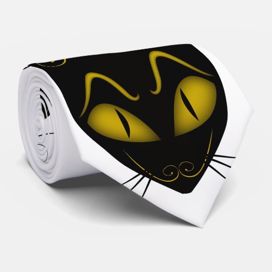 Cravate de chat noir (Roulé)