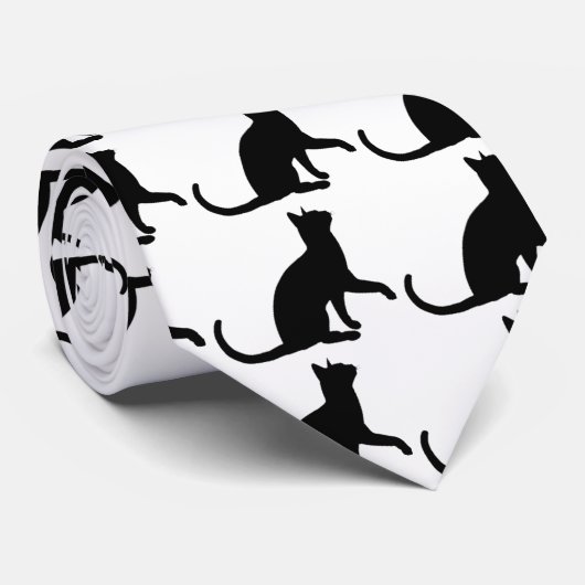 Cravate de chat noir (Roulé)