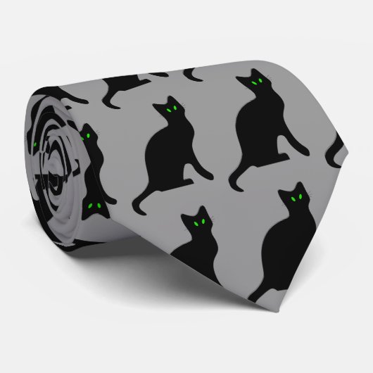 Cravate de chat noir (Roulé)