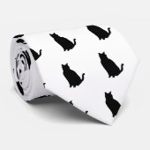 Cravate de chat noir 22 (Roulé)