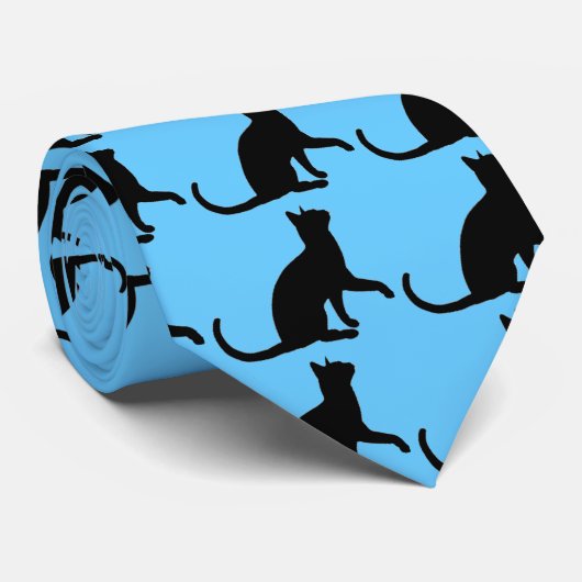 Cravate de chat noir b (Roulé)