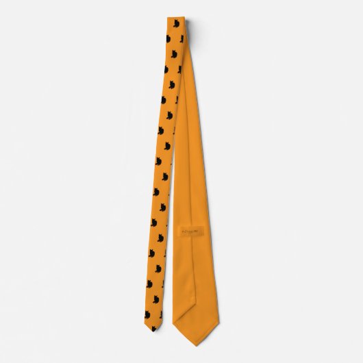 Cravate de chat noir d'Halloween (Dos)