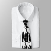 Cravate de chat noir et blanc (Attaché)