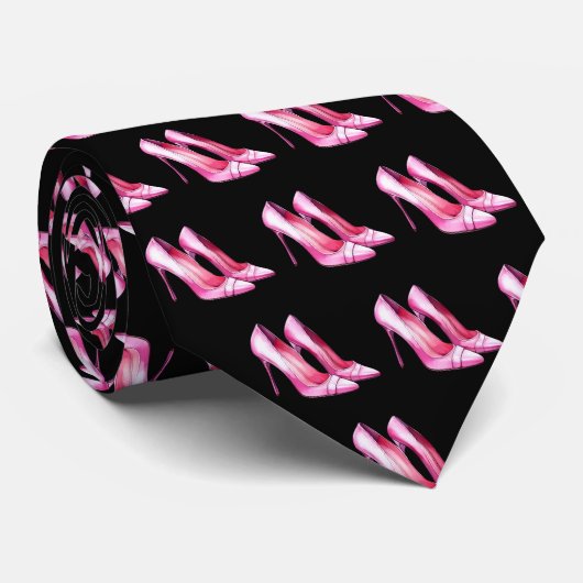 Cravate de chaussures talons roses (Roulé)
