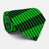 Cravate de chèque noir vert (Roulé)