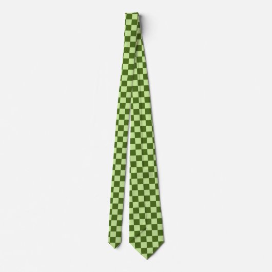 Cravate de chèques vert foncé et vert clair (Dos)