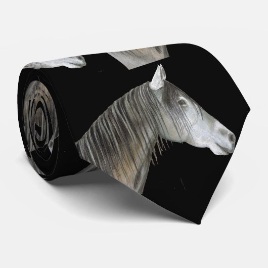 Cravate de Cheval gris (Roulé)