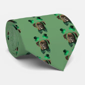 Cravate de chien de boxeur du jour de St Patrick (Roulé)