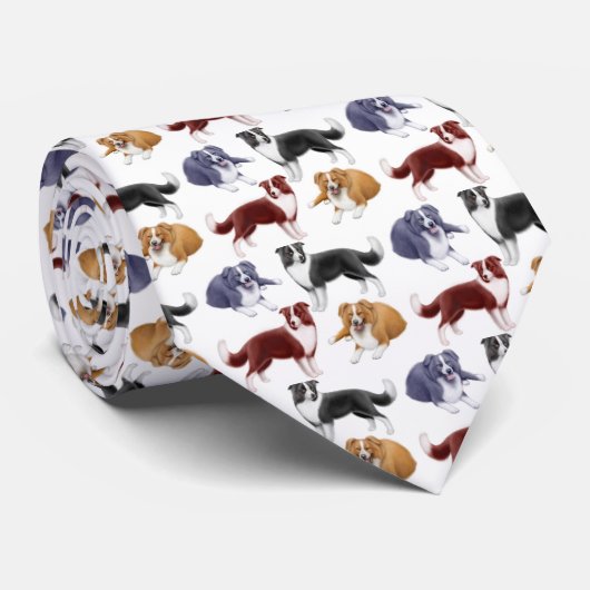 Cravate de chiens de border collie (Roulé)