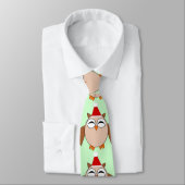 Cravate de chouette de Noël mignonne (Attaché)