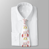 Cravate de chouette de petite fille rose mignonne (Attaché)