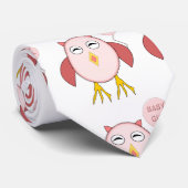 Cravate de chouette de petite fille rose mignonne (Roulé)