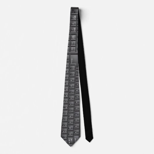 Cravate de clavier de noir d'ordinateur de geek (Devant)