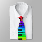 Cravate de clavier de piano d'arc-en-ciel (Attaché)
