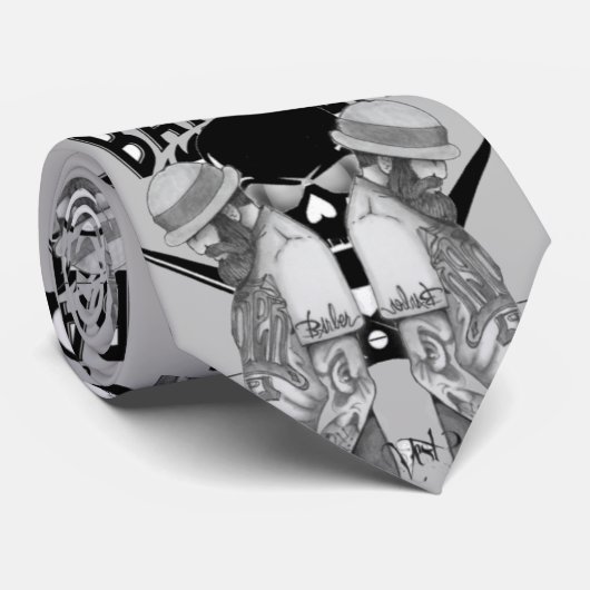 cravate de club de barbier (Roulé)