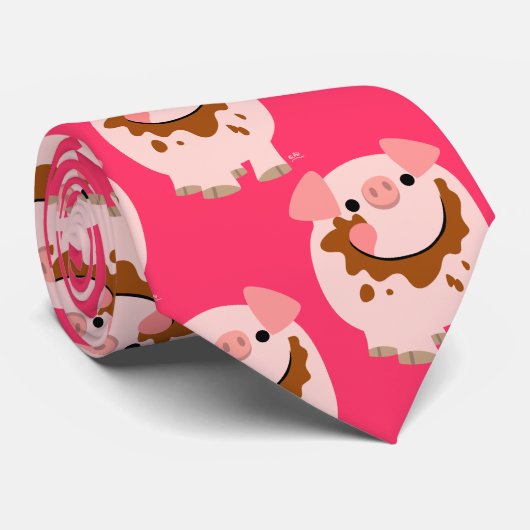 Cravate de cochon de dessin au chocolat (Roulé)