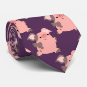 Cravate de cochon de dessin sportif (Roulé)