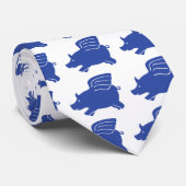 Cravate de cochon volant - bleu (Roulé)