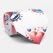 Cravate de coeur aquarelle (Roulé)