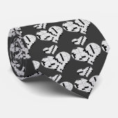 Cravate de coeur de jeu de mots croisé (Roulé)