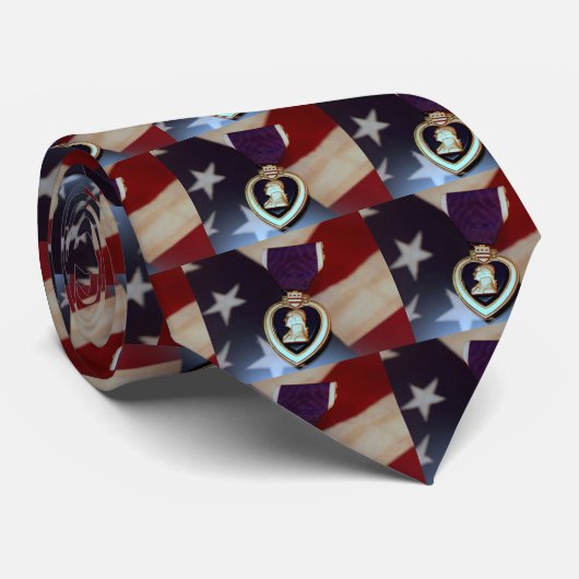 cravate de coeur pourpre (Roulé)