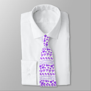 Cravate de coeur violet uniforme