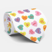 Cravate de coeurs de sucrerie de conversation (Roulé)