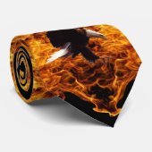 Cravate de concepteur d'aigle à tête plate "Fire B (Roulé)