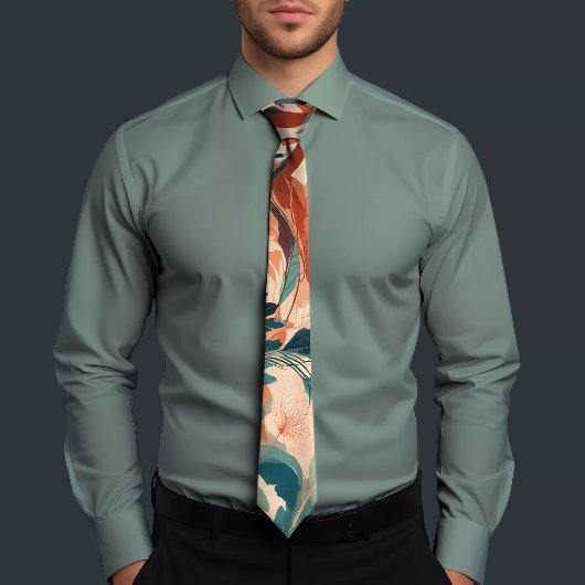 Cravate de conception abstraite moderne avec Patte