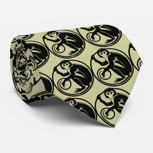 Cravate de conception de singe (Roulé)