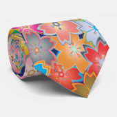 Cravate de conception florale de printemps (Roulé)