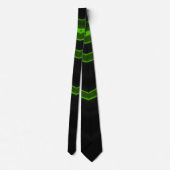 cravate de conception originale en noir vert 3D Sh (Dos)