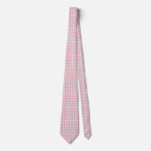 Cravate de conception retro rose et gris (Devant)