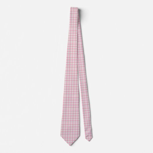 Cravate de conception retro rose et gris (Devant)