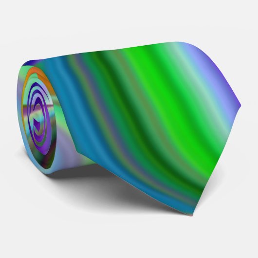Cravate de conception super Rainbow Waves (Roulé)