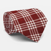 Cravate de conception unique Red Plaid (Roulé)