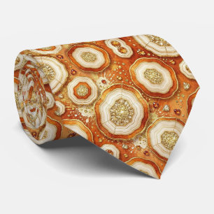 Cravate de costume de luxe Tie Rust + Geode Or