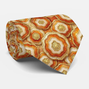 Cravate de costume de luxe Tie Rust + Geode Or