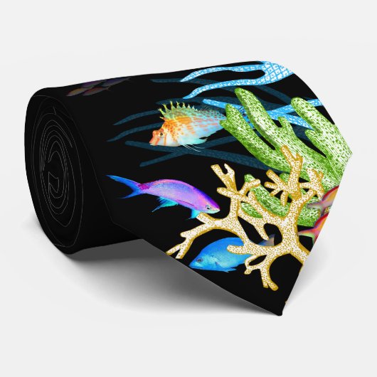 Cravate de couleurs d'océan (Roulé)