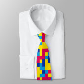 cravate de couleurs motif de pixel amusant (Attaché)