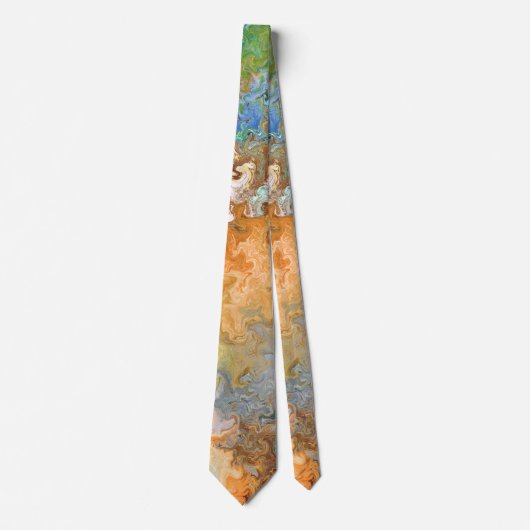 Cravate de couleurs neutres Abstraites (Devant)