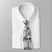 Cravate de crâne/Necktie Skull and gold (Attaché)