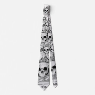 Cravate de crâne/Necktie Skull and gold