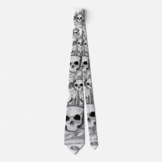 Cravate de crâne/Necktie Skull and gold (Devant)