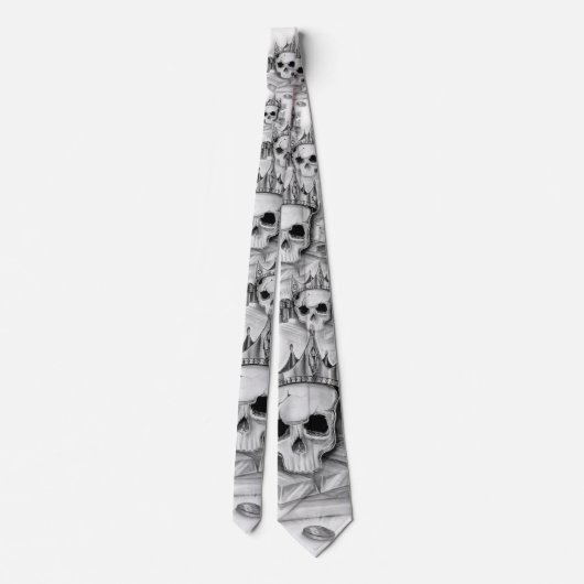 Cravate de crâne/Necktie Skull and gold (Dos)