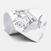 Cravate de croquis de bateau (Roulé)
