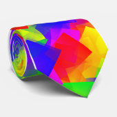 Cravate de cubes en arc-en-ciel (Roulé)