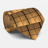 Cravate de cuivre d'or lumineuse de carrés de (Roulé)
