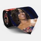 Cravate de DAME de NOIR de MICHELLE OBAMA D'ABORD (Roulé)